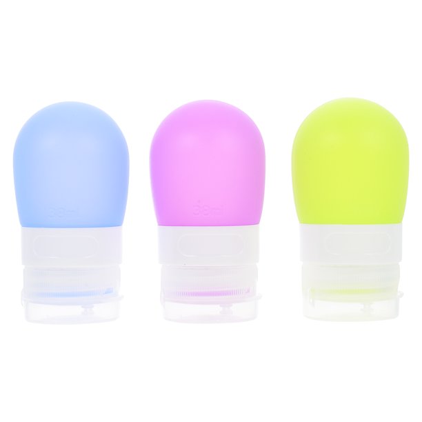 3 botellas de viaje a prueba de fugas, vacías, de silicona, 38 ml
