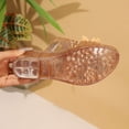 thumbnail image 5 of Ticikt Women's Jelly Sandals Slingback Bling Beach 80s 90s Retro Flat Shoes, 5 of 9