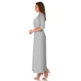 thumbnail image 3 of SR Women's Casual Wrap Floor Length Maxi Dress, 4X, H. Grey, 3 of 5