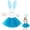 0-Light Blue80, variant on Kiijoy Girls Easter Party Co_stume Cute Rabbit Tutu Skirt Outfits with Accessories