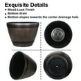 thumbnail image 7 of Active Mind Ltd Rustic Whiskey Barrel Planter 21x15x12" - Heavy-Duty PVC Garden Pot w/Drainage Holes, Indoor/Outdoor Patio Decor for Herbs, Flowers & Plants (Brown, 1-Pack), 7 of 7
