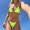 Green, variant on Beach Bikini Two Piece Swimsuit with Flirty Cutouts Summer Resort Swimwear Confidence Blue XL