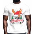thumbnail image 2 of T-Shirts for Men, 2025 Christmas Hat Antlers Crew Neck Cotton T-Shirt Men's Short Sleeve Xmas Tree Snowflake Light Balls, 2 of 8