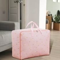 BZPIZ Storage & Organization Saving Under-Bed Storage Foldable Thick Fabric Blanket Storage Bags for Blankets, Quilts, Clothes, Comforter