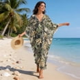 thumbnail image 6 of DISNIMO Kaftan Dress for Women Camouflage Hunting Print V Neck Batwing Sleeve Caftan Dresses Summer Beach Coverups Loose Fit Swimsuit Cover Ups, 6 of 7