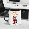 thumbnail image 5 of Merry Christmas Basset Hound Enjoys Woofmas Winter Xmas Holiday 11oz Accent Two-tone Mug Bassets Dog Breed Lovers Gifts Idea Coffee Tea Cup - 02022, 5 of 5