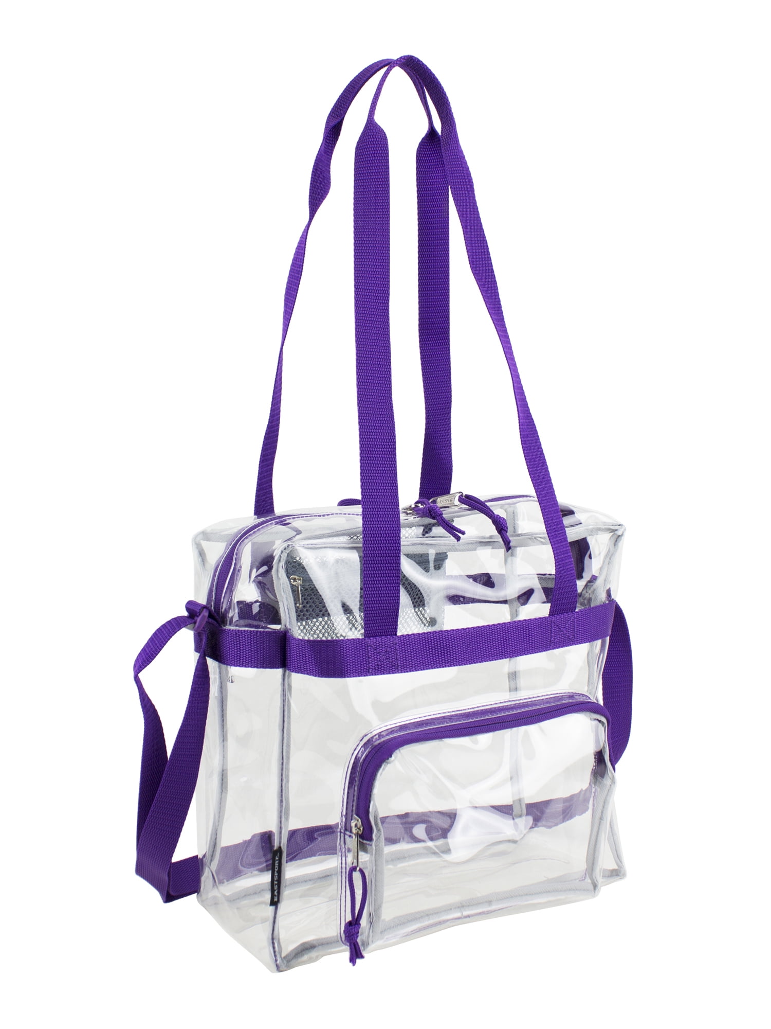 Eastsport Unisex Clear Stadium Approved Tote Purple