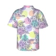 thumbnail image 3 of Uemuo Sea Turtles Printed Regular Fit Short Sleeve Casual Hawaiian Shirt for Men,Aloha shirt,Tropical shirt,Floral print shirt,Vacation Beach shirt-XX-Large, 3 of 9