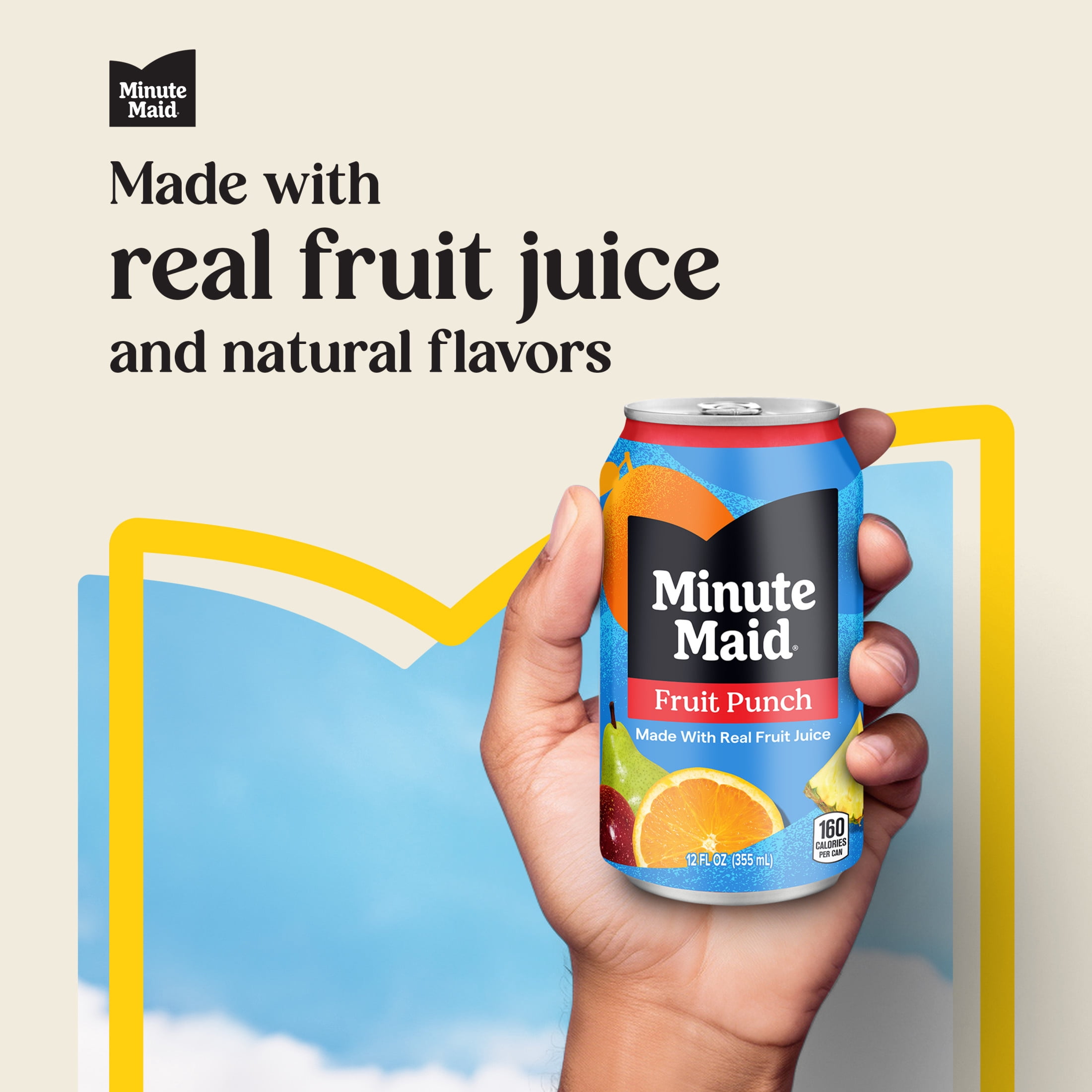 Minute Maid Fruit Punch Juice Drink Fridge Pack Cans, 12 fl oz, 12 Pack