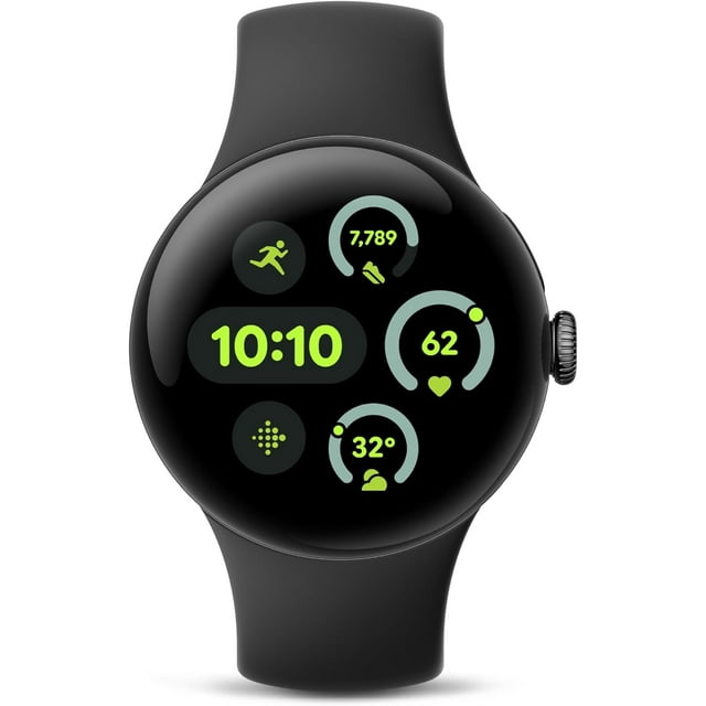 Google Pixel Watch 3 (41mm) GPS + LTE | Android Smartwatch with Heart Rate Tracking | Matte Black Aluminum Case with Obsidian Band | Certified Refurbished
