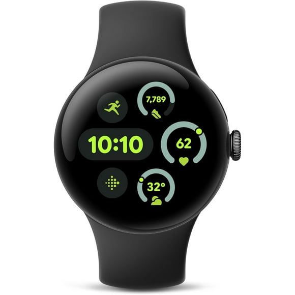 Google Pixel Watch 3 (41mm) GPS + LTE | Android Smartwatch with Heart Rate Tracking | Matte Black Aluminum Case with Obsidian Band | Certified Refurbished