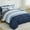 Blue, variant on Black and Grey Comforter Set Queen Size 7 Piece Bed in a Bag, Boho Striped Bedding Set, Soft Microfiber Comforter and Sheet Set for All Season (Queen, 90"x90")