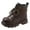 B-534-Khaki, variant on Caqnni Girls Waterproof Leather Lace-Up Knee High Winter Fashion Mid Calf Riding Boots (Toddler/Little Kid/Big Kid) Knee High Boots Winter Lace Up Riding Flat Low Heel Shoes Size 1.5