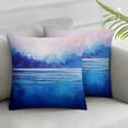 thumbnail image 2 of JEUXUS 2-Piece Short Plush Pillowcase Set Blue Abstract Landscape Zipper Closure White, 2 of 6