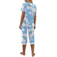 thumbnail image 7 of MINTREUS Women's Pajama Sets Short Sleeve Shirt and Capri Soft Pajama Sets with Pockets S-4XL, 7 of 7