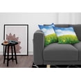 thumbnail image 3 of Ambesonne Green Throw Pillow Cover 2 Pack, Field Grassland, 16", Green Blue Yellow, 3 of 5