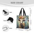thumbnail image 3 of Balery Oil Painting Flower Cow Bolsa de Mano para Mujeres con Cremallera, Bolsa de Gimnasio con Compartimentos, Bolsa para Laptop, Bolsa para Trabajo, 3 of 7