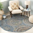 thumbnail image 2 of SAFAVIEH Cape Cod Bora Geometric Area Rug, Blue/Natural, 6' x 6' Round, 2 of 11