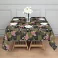thumbnail image 3 of Pioneer Flower Floral Print Pattern Square Tablecloth, Waterproof Wipeable Spillproof Washable Table Cover for Home Kitchen Party and Daily Decor 60"x60", 3 of 6