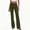 Army Green, variant on Women's High Waisted Straight Leg Pants with Button Front and Pockets, Relaxed Fit Casual Summer Style for Vacation and Daily Wear