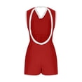 thumbnail image 6 of Women's Jumpsuit Color Blocking V-Neck Sleeveless Short Romper, Sporty Summer Casual Beach Outfit, 6 of 7