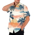 thumbnail image 2 of Mens Hawaiian Shirts Short Sleeve Button Down Ocean Wave Print Aloha Shirts Casual Tropical Summer Beach Vacation Blouses, 2 of 5