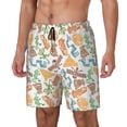 thumbnail image 2 of Uemuo Simple Drawing Pattern Mens Swim Trunks Quick Dry Board Shorts with Mesh Lining, Stretch Beach Shorts Quick Dry No-Chafing Board Shorts-Large, 2 of 9