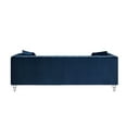 thumbnail image 6 of Inspired Home Grant Navy Velvet Sofa - Biscuit Tufted | Lucite Leg | Sinuous Springs, 6 of 11