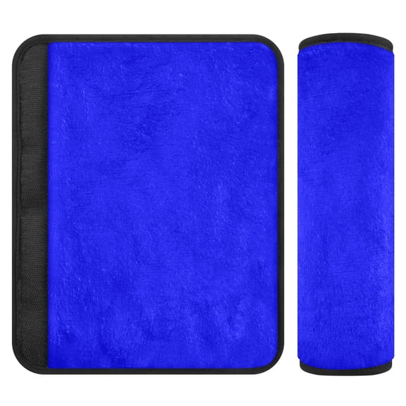 2 Pcs Seat Belt Cover Pad for Car Soft Flannel Car Seat Belt Shoulder Cover with All Cars and Backpack 6.5*6.5 Inch Blue