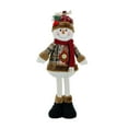 thumbnail image 4 of Shoreew Christmas Plush Toy with Retractable Legs Handmade Reindeer Snowman Santa Claus Plush Doll Xmas Holiday Party Decoration Ornament, 4 of 6