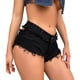 thumbnail image 1 of Pantalones cortos vaqueros elásticos de cintura alta para mujer - Vaqueros informales de verano con cierre de cremallera - Tallas S-XL - Algodón vaquero suave y transpirable - Diseño con dobladillo, 1 of 5
