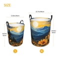 thumbnail image 3 of Sikiie Elegant Sunset Sunflower Print Round Dirty Clothes Basket, Waterproof Standing Foldable Storage Basket, for Laundry Room, Bedroom, Bathroom Storage-Medium, 3 of 6