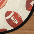 thumbnail image 3 of CURLYOOT Round Rug 3ft Football Area Rug, Washable Circle Mat Non Slip Floor Carpet Mat, Soft Indoor Rugs for Entryway Living Room Dining Room Bedroom, 3 of 7