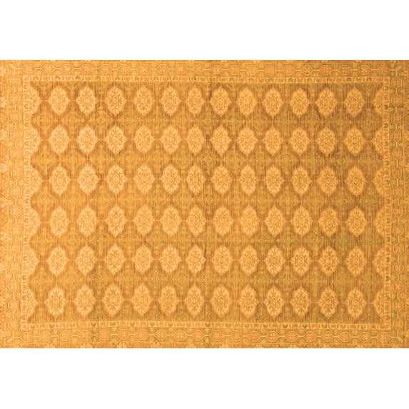 Ahgly Company Indoor Rectangle Oriental Orange Traditional Area Rugs, 5' x 7'