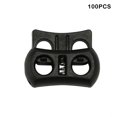 thumbnail image 2 of Sonducket 100 piezas tapón de plástico Cordón de zapato bloqueo de cordón de un solo agujero doble sujetador de resorte Clip cordón Toggle Accesorios de disfraces negro 10 2*1.5, 2 of 6