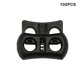thumbnail image 4 of Guardurnaity 100 piezas, tapón de plástico, ropa, cordones, ropa deportiva, cordón de bloqueo, cierre de frijol de un solo agujero, cordón Accesorios de disfraces negro 10 2*1.5, 4 of 6