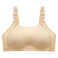 thumbnail image 2 of YWDJ Plus Size Strapless Bras for Women Back Closures Bras Wireless Sleep Bras Adjustable Straps Full Coverage Push up Wrap Comfy Bras Padded Comfort Bras Solid Lounge Bras Beige L, 2 of 8