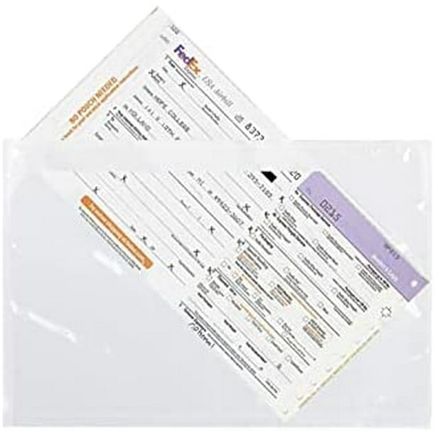 Packing Slip Envelope Pouches, Shipping Label Sleeves with Adhesive, 7.