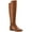 Brown, variant on STYLE & COMPANY Womens Tan Brown Mixed Media Buckled Strap Goring Cushioned Kimmball Round Toe Block Heel Zip-Up Riding Boot 6.5 M