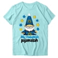 thumbnail image 3 of Jinhomg Jewish Hanukkah Shirt for Women Funny Cute Gnome Graphic Celebration Tees Casual Comfy Short Sleeve Crew Neck Chanukah Tops Spring Saving Light Blue S, 3 of 4