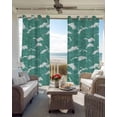 thumbnail image 2 of Vintage Blackout Curtains for Bedroom Living Room, Ocean Green Wavy Lines 84 In Long Thermal Insulated Room Darkening Drapes Grommet Window Treatments, 42 x 84 In, 2 of 9