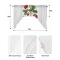 thumbnail image 5 of Strawberry Swag Valances for Windows, Small Curtains Drapes, Vintage Green Botanical Spring Floral Kitchen Window Curtains Over Sink Rod Pocket Window Treatment Valance for Bedroom/Bathroom 56"x36", 5 of 5