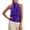 Dark Purple, variant on Women's Satin Halter Tank Tops Cute High Mock Neck Backless Cami Open Back Camisole Going out Tops Yellow L