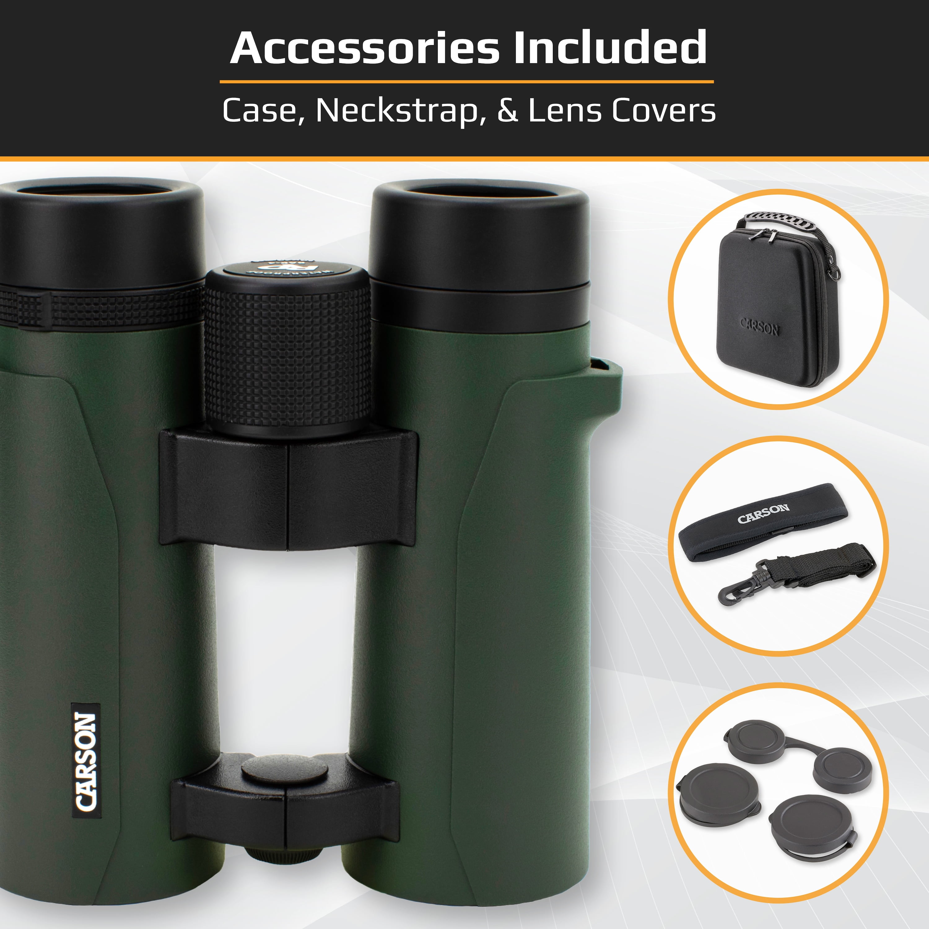 Carson RD Series 8x42mm Open-Bridge Full-Sized Waterproof Binocular