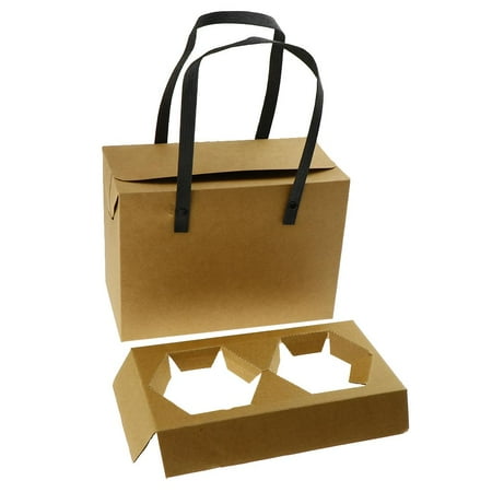 Kraft Khaki Candy Bag Wedding Favors Gift Box Package Birthday Party Decoration Bags with Handle Large Khaki