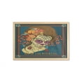 thumbnail image 1 of Day of the Dead Wall Art with Frame, Dia de Los Muertos Skull Girl with Roses Hearts Print, Printed Fabric Poster for Bathroom Living Room, 35" x 23", Petrol Blue Caramel, by Ambesonne, 1 of 2