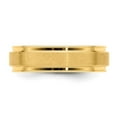 thumbnail image 4 of 14k Yellow Gold 6mm Heavyweight Comfort Fit Brushed Satin Fancy Wedding Band Size 11 YB118H, 4 of 5