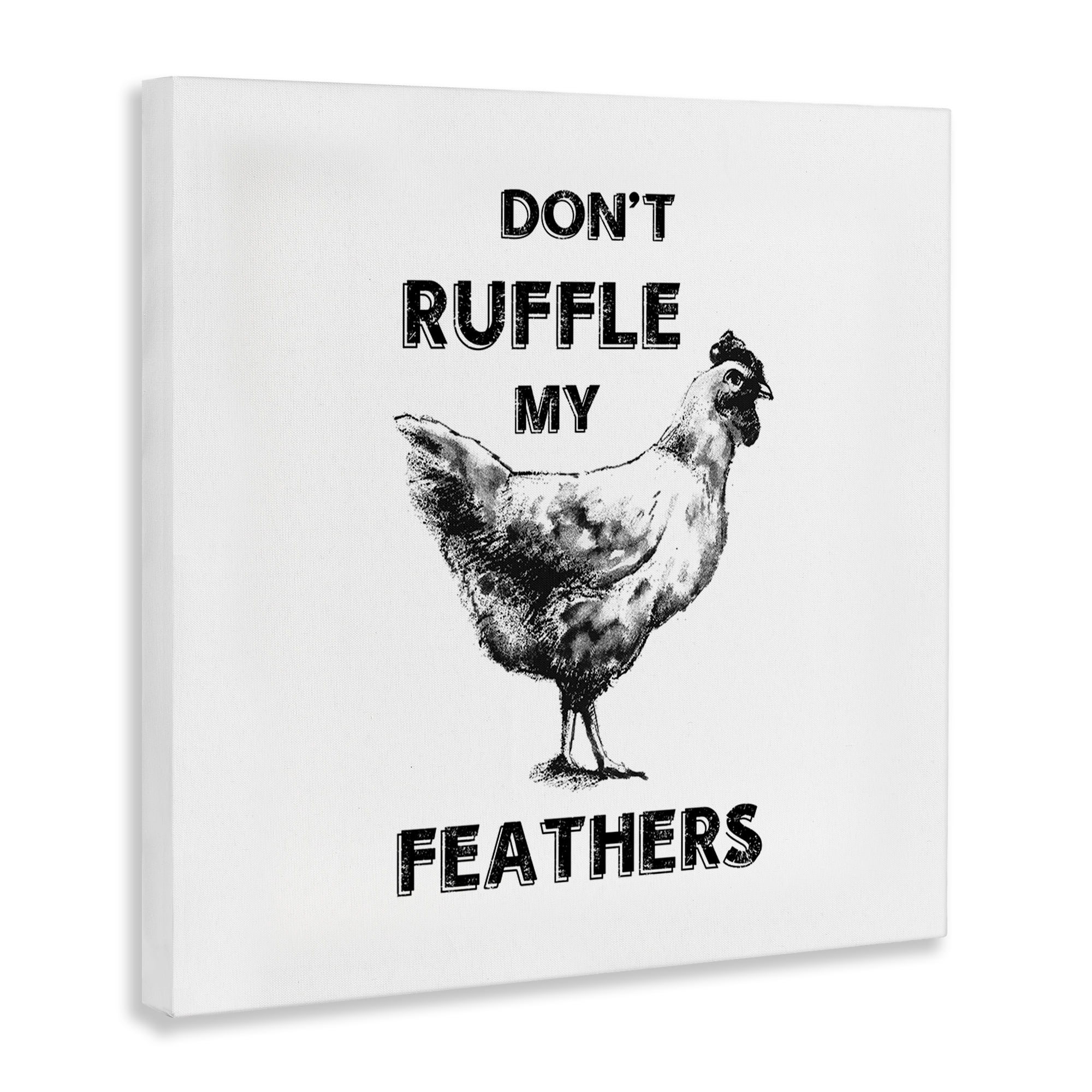 Stupell Industries Sassy Rooster Ruffled Feathers Animals Painting Wrapped Canvas Art Print Wall Art, 36 x 36