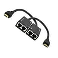 thumbnail image 3 of 1 Pair Over RJ45 CAT5e CAT6 UTP LAN Ethernet Extender Repeater 1080P 3D to 100ft Sender and Receiver, 3 of 3