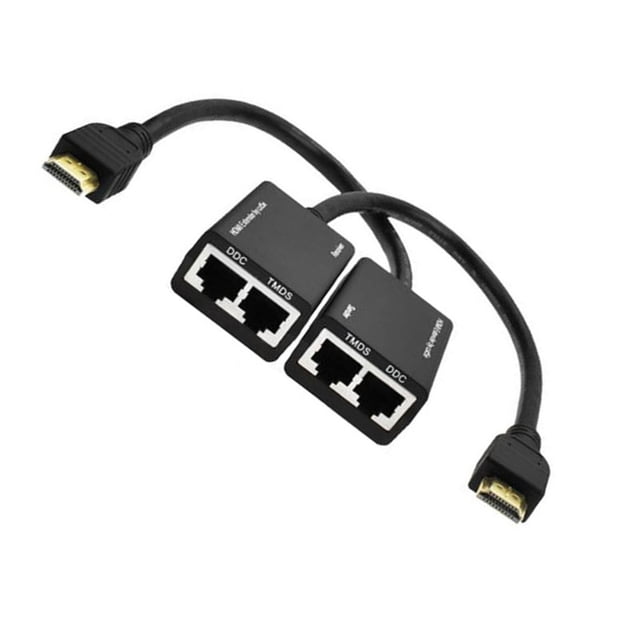1 Pair Over RJ45 CAT5e CAT6 UTP LAN Ethernet Extender Repeater 1080P 3D to 100ft Sender and Receiver